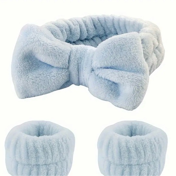 Other - 3 Piece Face Washing Headband and Wristband Set